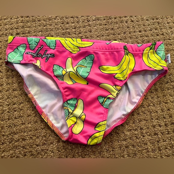 Noodlebagz Swim Noodlebagz Size Xl Peeled Bananas On Hot Pink Nwot